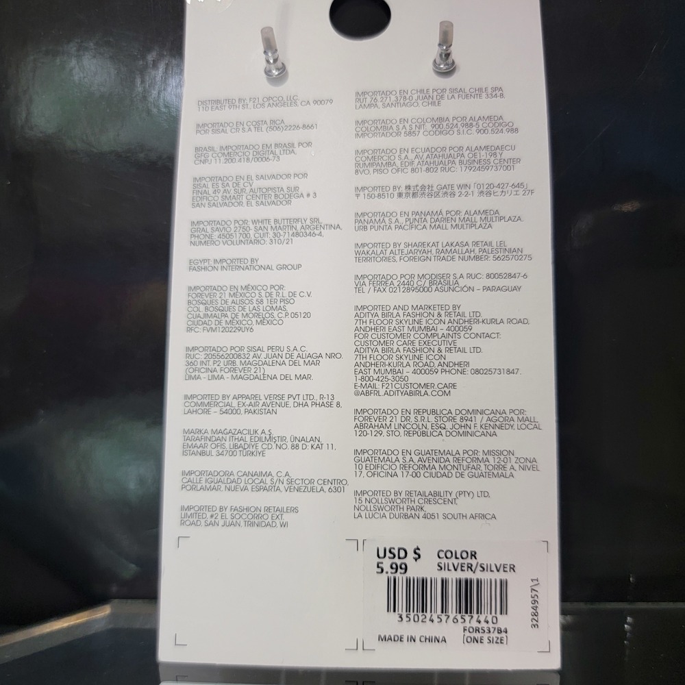 Forever 21 | Drop | Earring | Pearl | Silver - Picture 2 of 2